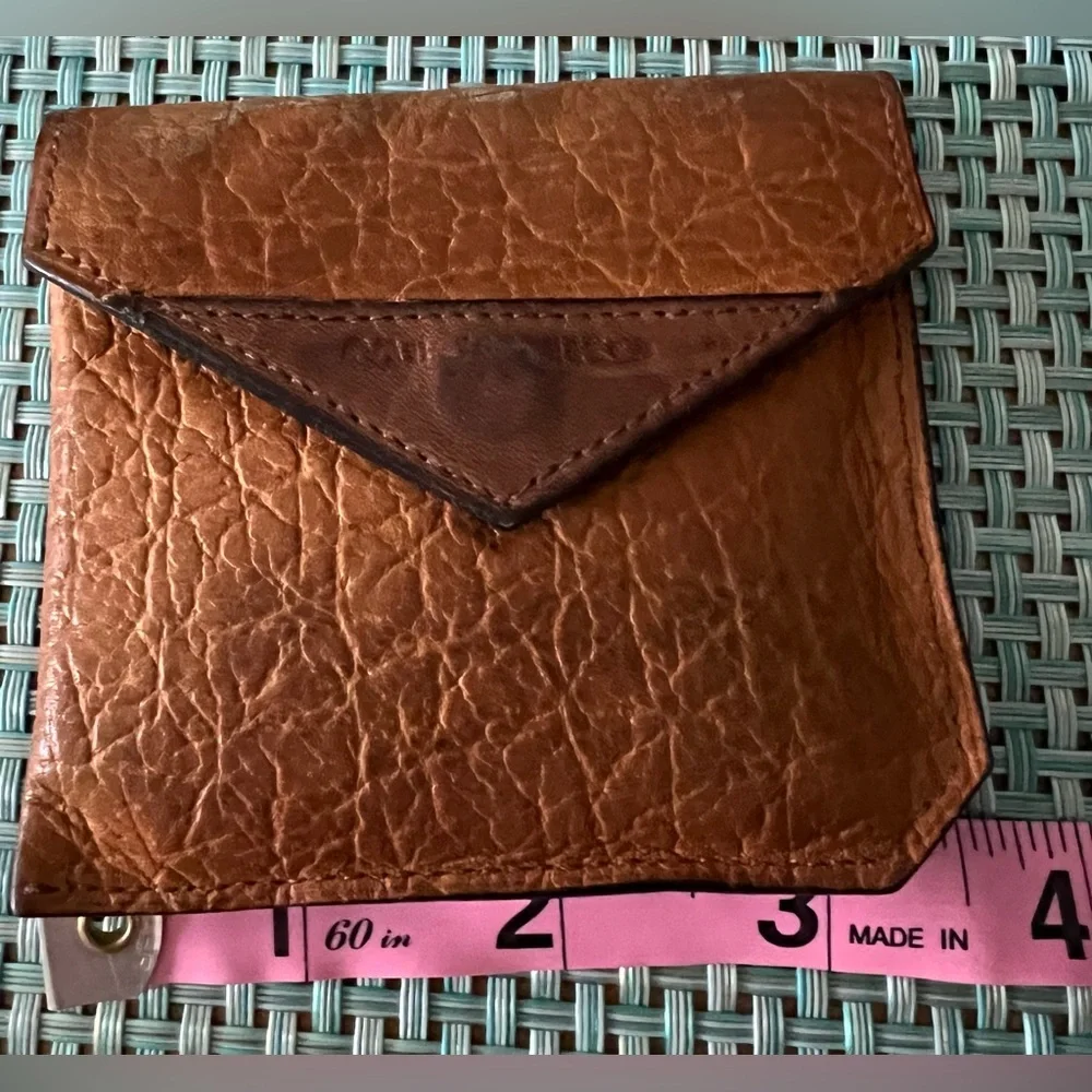 MR.JUNKO Vintage 100%Leather MiniEnvelopePouch-Excellent OnlyAge related
